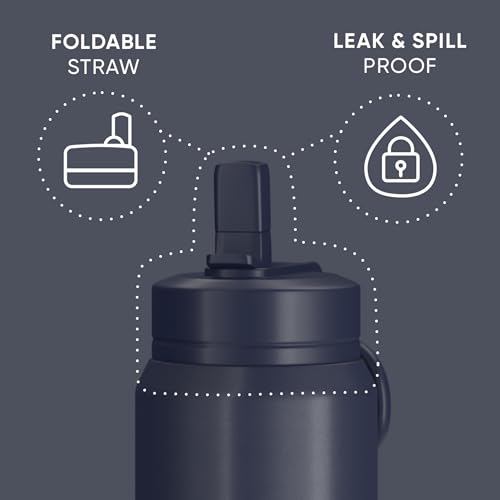 Hydrapeak 26oz Sport Insulated Water Bottle (26oz, Navy)  
Hydrapeak 26oz Insulated Water Bottle Keeps Drinks Cold & Hot